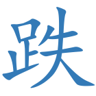 跌
